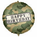 Happy Birthday Camouflage 18-Inch Round Foil Balloon