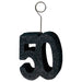 Black Glittered 50 Balloon and Photo Holder