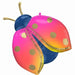 Colorful Ladybug Shaped Foil Balloon, 33 Inch