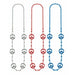 36-Inch Assorted Peace Symbol Bead Necklaces, 3-Pack