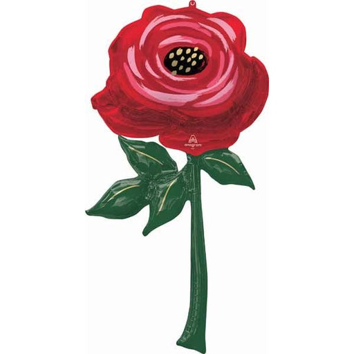 Painted Rose 62-Inch Foil Balloon
