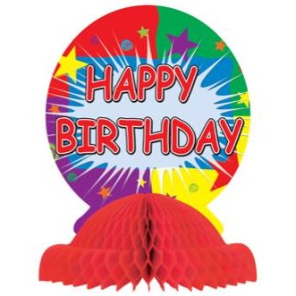 HAPPY BIRTHDAY CENTERPIECE 9" 1/PKG