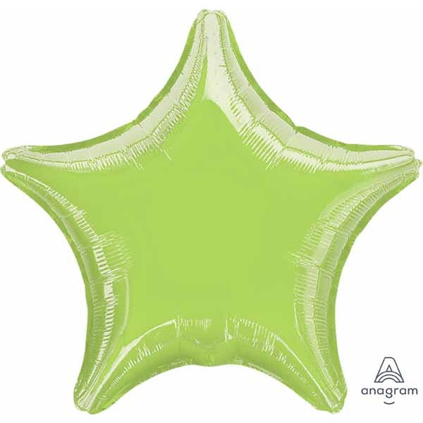 19-Inch Metallic Lime Green Star Foil Balloon