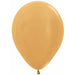 Sempertex 5-Inch Metallic Gold Latex Balloons, 50 Pack