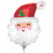 Smiley Santa Head Mini Foil Balloon