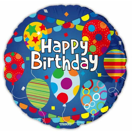 Happy Birthday Balloons 18-Inch Foil Balloon, 1 Count