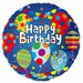 Happy Birthday Balloons 18-Inch Foil Balloon, 1 Count