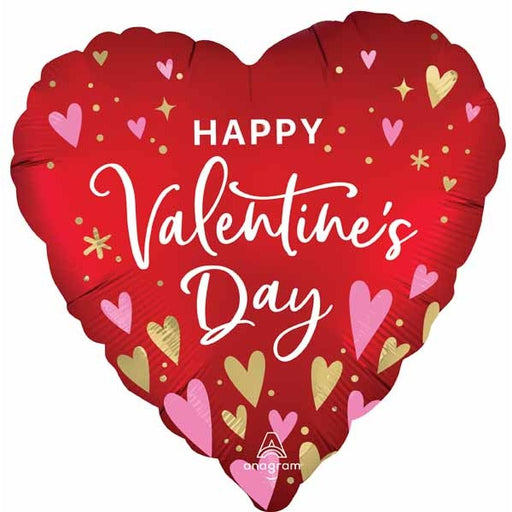 28" Heartfelt Elegance Happy Valentine's Day Foil Balloon