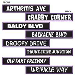Over the Hill Street Sign Cutouts, 4 Pack