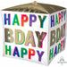 Birthday Offset Letters 15" Cubez Foil Balloon