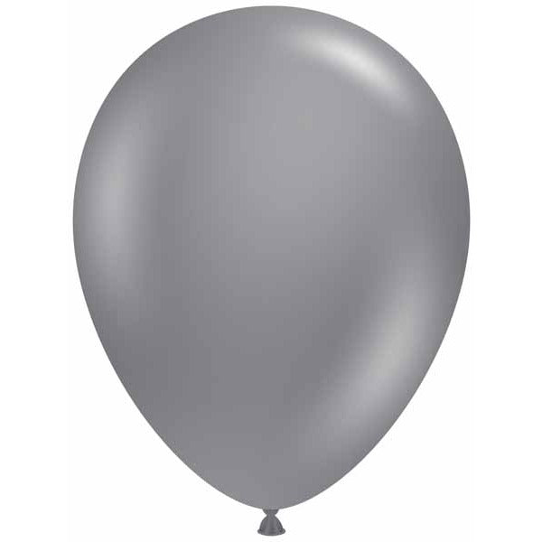 TUFTEX 5-Inch Gray Smoke Latex Balloons, 50 Count