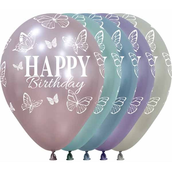 HBD BUTTERFLIES SILK 11" SEMPERTEX 50/BG