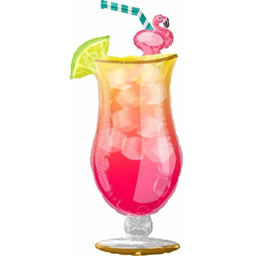 Let's Flamingle Drink Shaped Foil Balloon, 41 Inch
