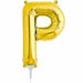 16-Inch Gold Letter P Balloon