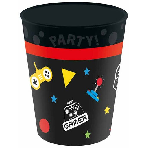 PARTY REUSE CUP 9OZ 4/PK GAMING PARTY