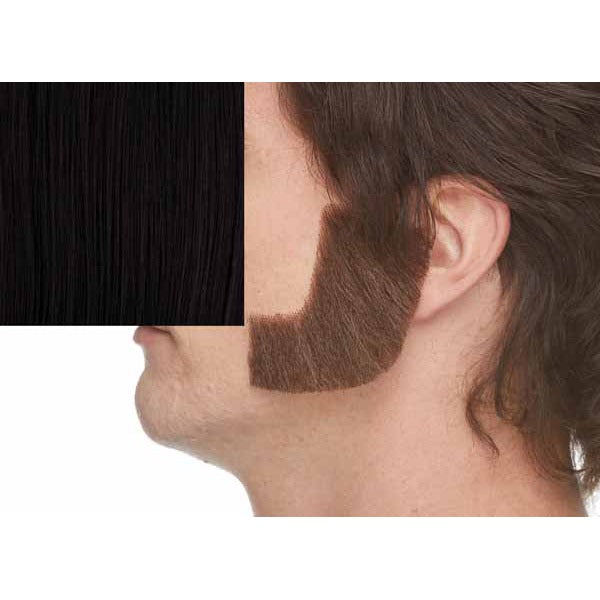 Black Character Costume Sideburns