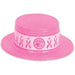 Pink Plastic Skimmer Hat with Pink Ribbon Band