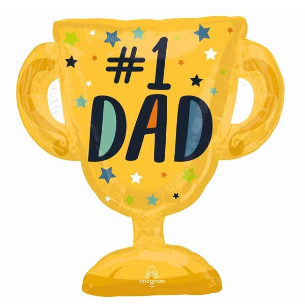 Number 1 Dad Trophy 27-Inch Foil Balloon