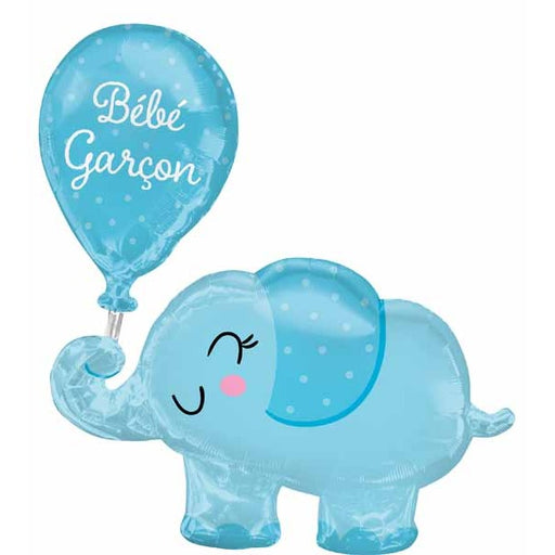 Bébé Garçon Elephant Foil Balloon, 31 Inch