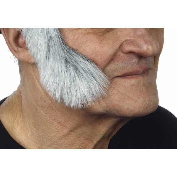 SIDEBURNS WHITE/GREY 6 CM X 15 CM