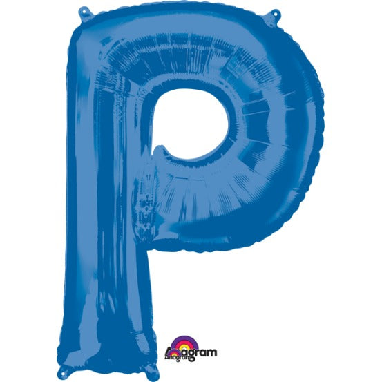 Blue Letter P Balloon, 32 Inch