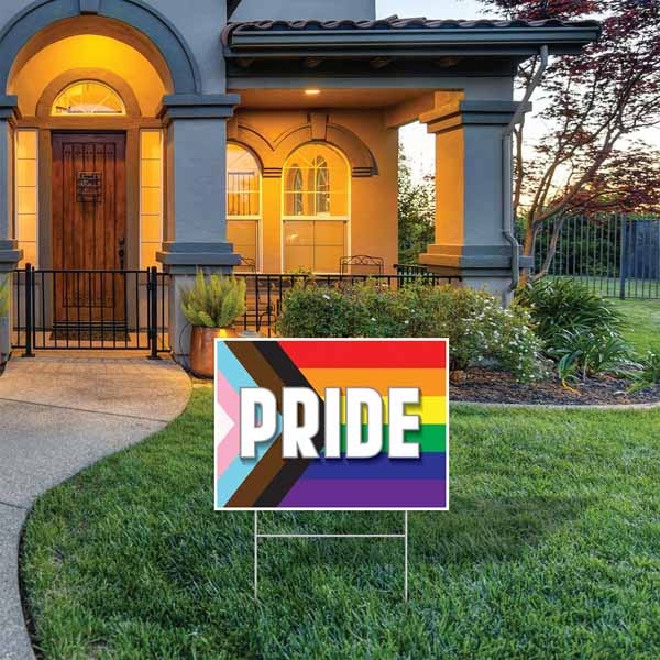 Rainbow Pride Flag Yard Sign