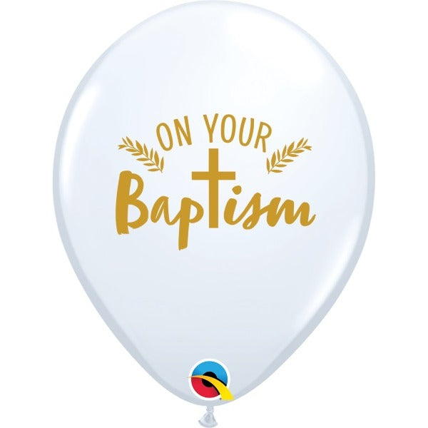 ON YOUR BAPTISM CROSS 11"WHITE 50/BG