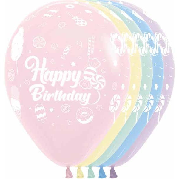 HBD SWEET PASTEL AST 11" SEMPERTEX 50/BG