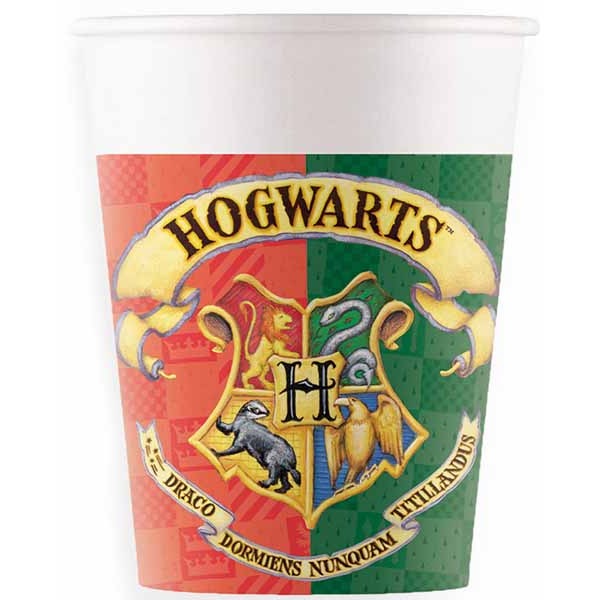 HARRY POTTER HOGWART PAPER CUPS 7OZ 8/PK