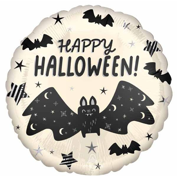 Bat Attack Halloween 18-Inch Round Foil Balloon