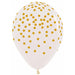 GOLD CONFETTI CLEAR 11" SEMPERTEX 50/BG