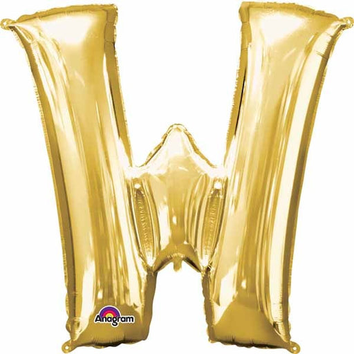 16 Inch Gold Letter W Foil Balloon