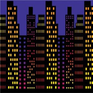 Cityscape Backdrop, 4 ft x 30 ft