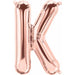 34-Inch Rose Gold Letter K Balloon