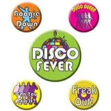 Disco Party Buttons, 5 Pack