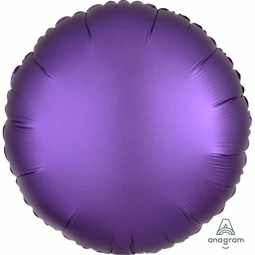 Royal Purple Satin Luxe 18-Inch Round Foil Balloon