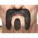 Shiny Black Handlebar Moustache and Square Soul Patch Set