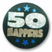50 Happens 2-Inch Satin Birthday Button