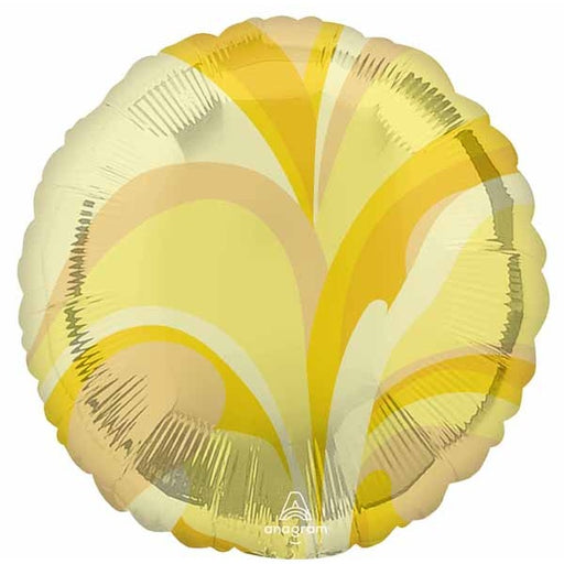 Gold Macro Marble 18-Inch Round Foil Balloon