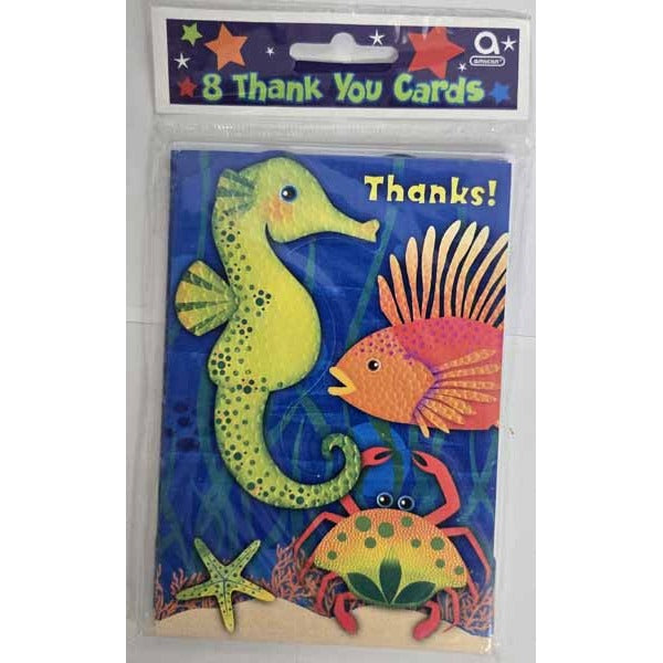 Underwater Friends Thank You Cards, 8 Pack