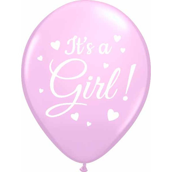 It's a Girl Pink 12-Inch Latex Balloons, 50 Count