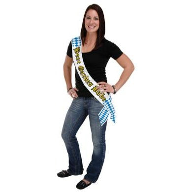 Beer Garden Babe Satin Sash, 1 Pack