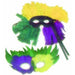 White Feather Mask with Stick, Pack of 36