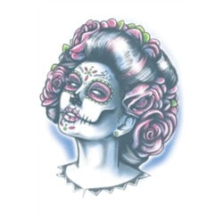 DAY OF THE DEAD TEMP TATTOO SENORAMUERTE