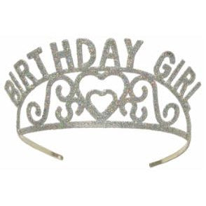 Glittered Happy Birthday Girl Tiara