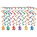 70th Birthday Hanging Whirl Decorations, 12-Pack