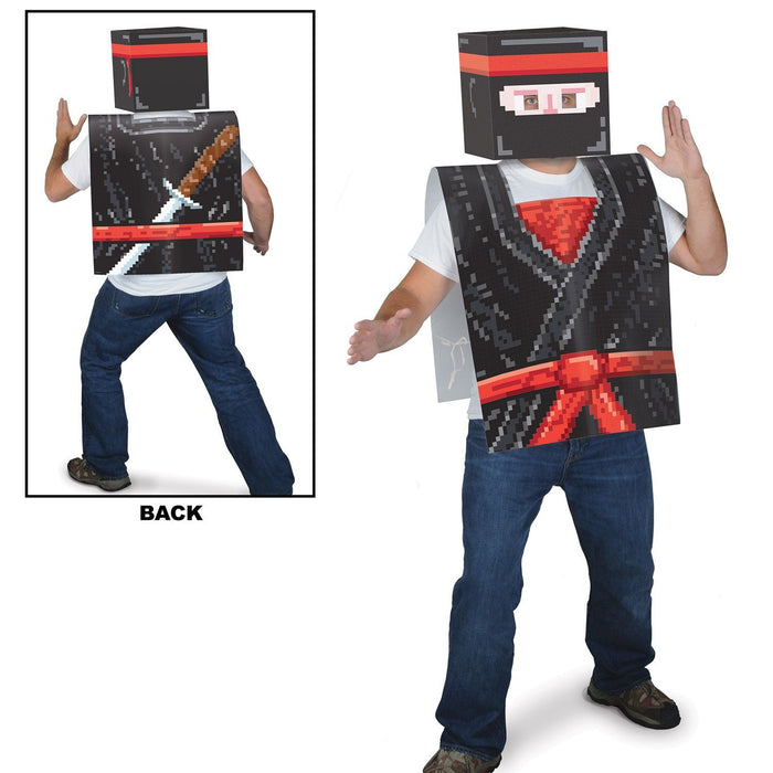 Plastic 8-Bit Ninja Costume Vest
