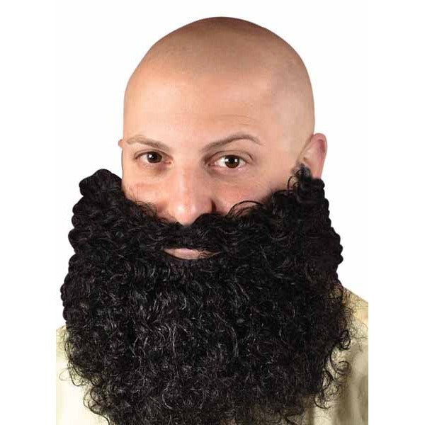 Big & Curly Black Costume Beard