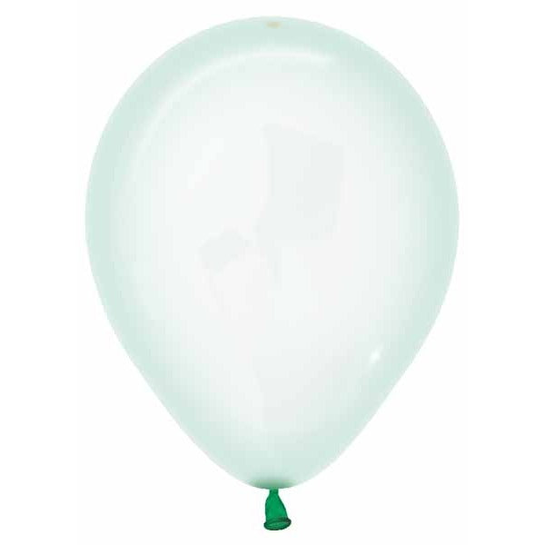 Crystal Pastel Green 11" Latex Balloons, 100 Count