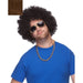 Light Brown Sepia Afro Costume Wig
